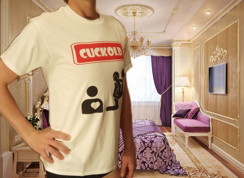 Мужская футболка с надписью Cuckold