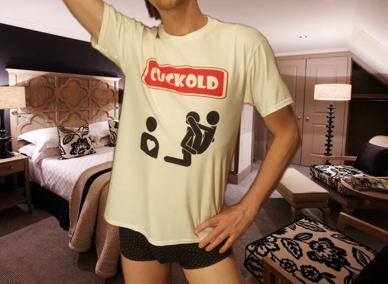 Мужская футболка с надписью Cuckold